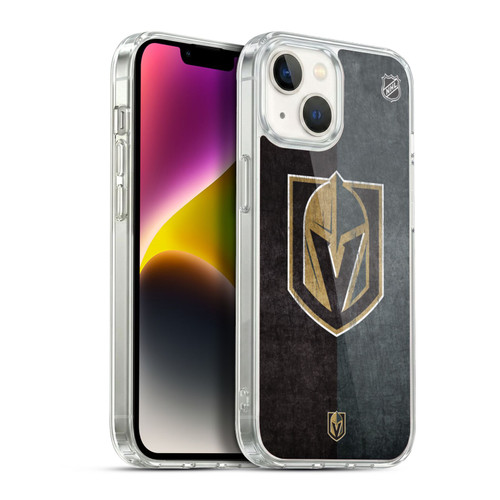 NHL Vegas Golden Knights Half Distressed Soft Gel Case for Apple iPhone 14
