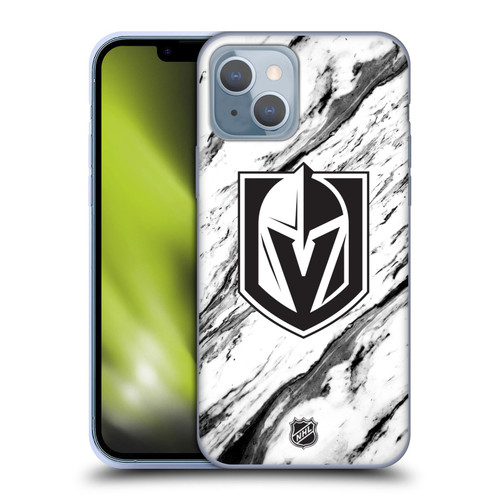 NHL Vegas Golden Knights Marble Soft Gel Case for Apple iPhone 14