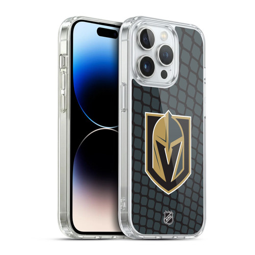 NHL Vegas Golden Knights Net Pattern Soft Gel Case for Apple iPhone 14 Pro