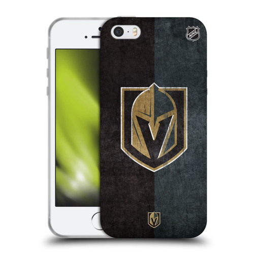 NHL Vegas Golden Knights Half Distressed Soft Gel Case for Apple iPhone 5 / 5s / iPhone SE 2016