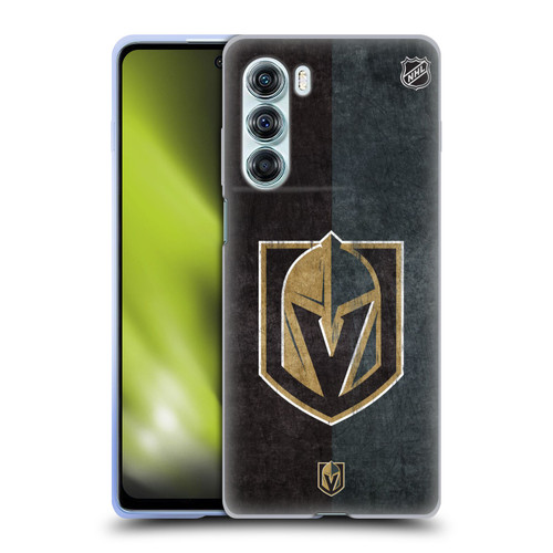 NHL Vegas Golden Knights Half Distressed Soft Gel Case for Motorola Edge S30 / Moto G200 5G