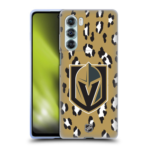 NHL Vegas Golden Knights Leopard Patten Soft Gel Case for Motorola Edge S30 / Moto G200 5G
