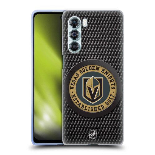NHL Vegas Golden Knights Puck Texture Soft Gel Case for Motorola Edge S30 / Moto G200 5G