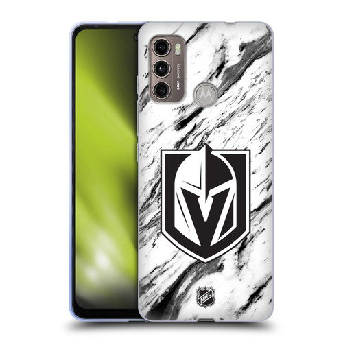 NHL Vegas Golden Knights Marble Soft Gel Case for Motorola Moto G60 / Moto G40 Fusion