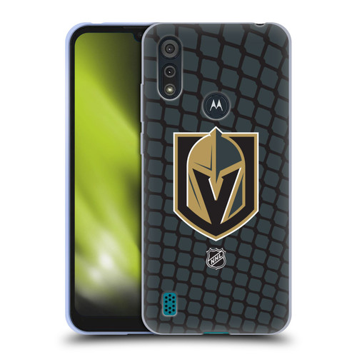 NHL Vegas Golden Knights Net Pattern Soft Gel Case for Motorola Moto E6s (2020)