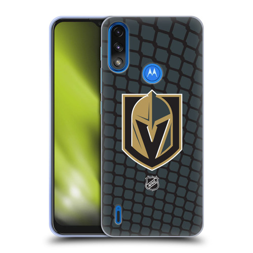 NHL Vegas Golden Knights Net Pattern Soft Gel Case for Motorola Moto E7 Power / Moto E7i Power