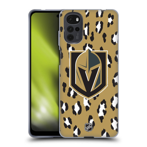 NHL Vegas Golden Knights Leopard Patten Soft Gel Case for Motorola Moto G22