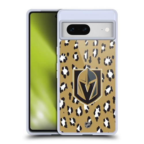 NHL Vegas Golden Knights Leopard Pattern Soft Gel Case for Google Pixel 7
