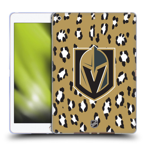 NHL Vegas Golden Knights Leopard Patten Soft Gel Case for Apple iPad 10.2 2019/2020/2021