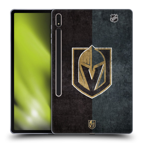 NHL Vegas Golden Knights Half Distressed Soft Gel Case for Samsung Galaxy Tab S8 Plus