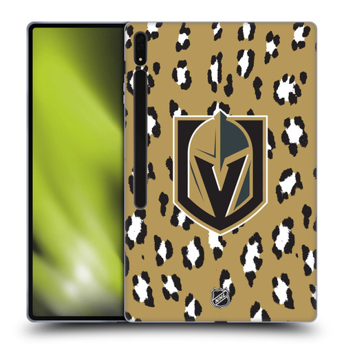 NHL Vegas Golden Knights Leopard Patten Soft Gel Case for Samsung Galaxy Tab S8 Ultra