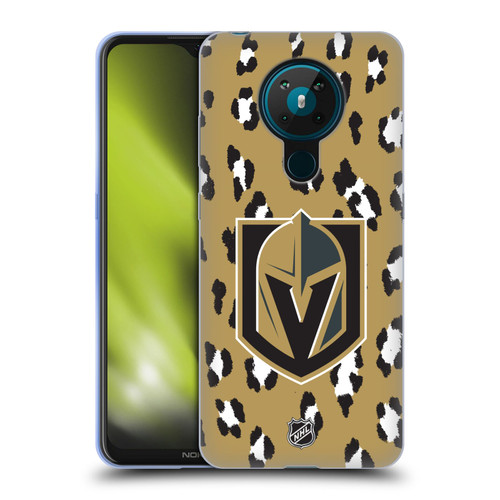 NHL Vegas Golden Knights Leopard Patten Soft Gel Case for Nokia 5.3