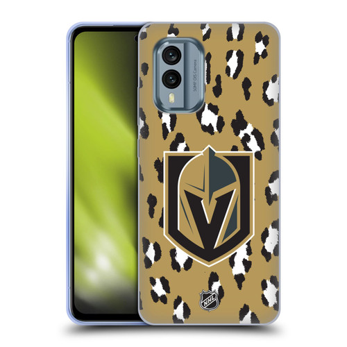 NHL Vegas Golden Knights Leopard Patten Soft Gel Case for Nokia X30