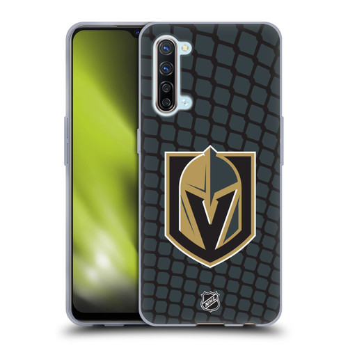 NHL Vegas Golden Knights Net Pattern Soft Gel Case for OPPO Find X2 Lite 5G