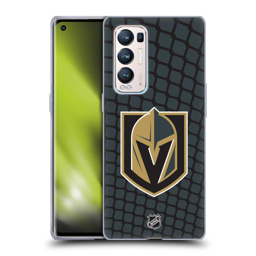 NHL Vegas Golden Knights Net Pattern Soft Gel Case for OPPO Find X3 Neo / Reno5 Pro+ 5G