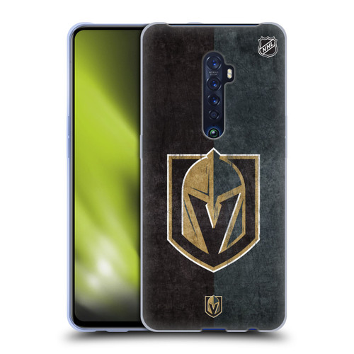 NHL Vegas Golden Knights Half Distressed Soft Gel Case for OPPO Reno 2