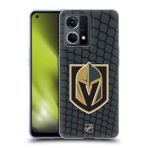 NHL Vegas Golden Knights Net Pattern Soft Gel Case for OPPO Reno8 4G