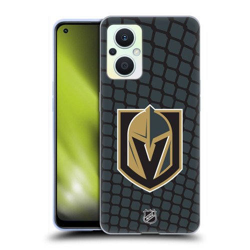NHL Vegas Golden Knights Net Pattern Soft Gel Case for OPPO Reno8 Lite