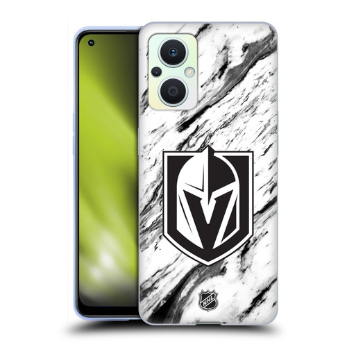 NHL Vegas Golden Knights Marble Soft Gel Case for OPPO Reno8 Lite