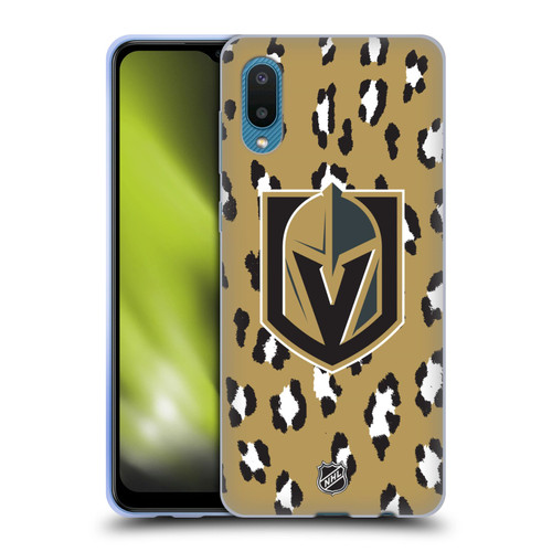 NHL Vegas Golden Knights Leopard Patten Soft Gel Case for Samsung Galaxy A02/M02 (2021)
