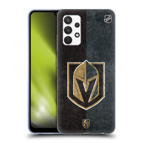 NHL Vegas Golden Knights Half Distressed Soft Gel Case for Samsung Galaxy A32 (2021)