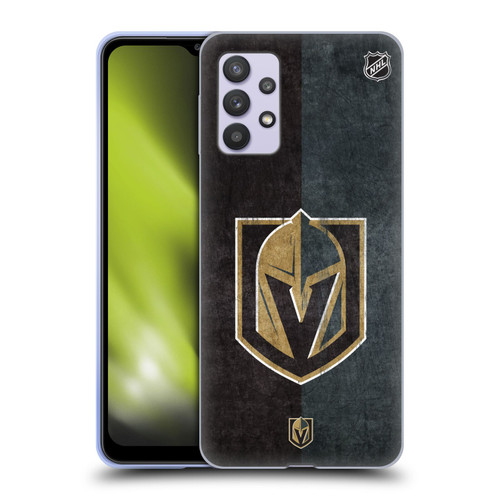 NHL Vegas Golden Knights Half Distressed Soft Gel Case for Samsung Galaxy A32 5G / M32 5G (2021)