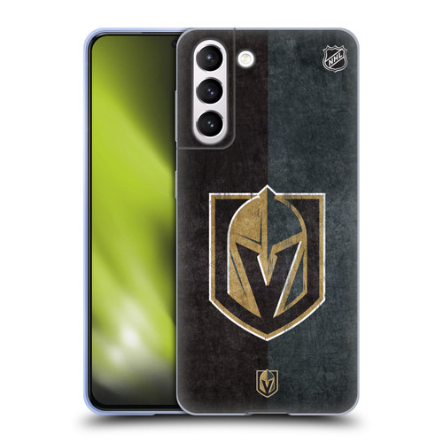 NHL Vegas Golden Knights Half Distressed Soft Gel Case for Samsung Galaxy S21 5G