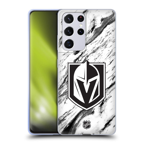 NHL Vegas Golden Knights Marble Soft Gel Case for Samsung Galaxy S21 Ultra 5G