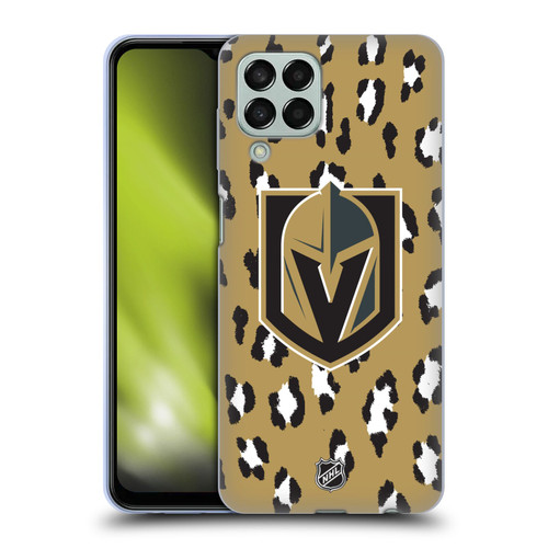 NHL Vegas Golden Knights Leopard Patten Soft Gel Case for Samsung Galaxy M33 (2022)