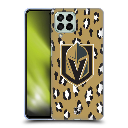 NHL Vegas Golden Knights Leopard Patten Soft Gel Case for Samsung Galaxy M53 (2022)