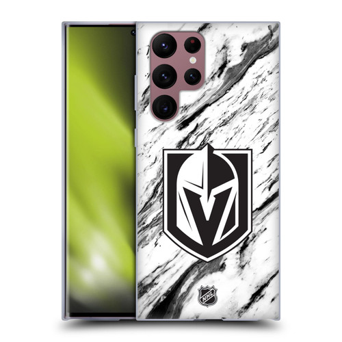 NHL Vegas Golden Knights Marble Soft Gel Case for Samsung Galaxy S22 Ultra 5G