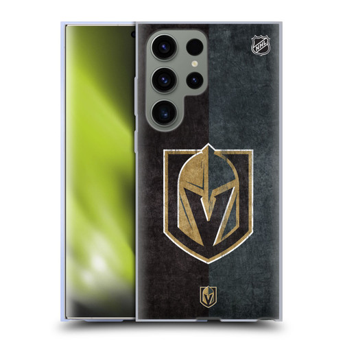 NHL Vegas Golden Knights Half Distressed Soft Gel Case for Samsung Galaxy S23 Ultra 5G