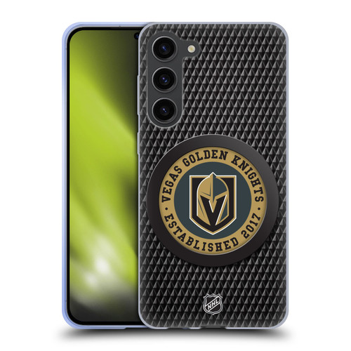 NHL Vegas Golden Knights Puck Texture Soft Gel Case for Samsung Galaxy S23+ 5G