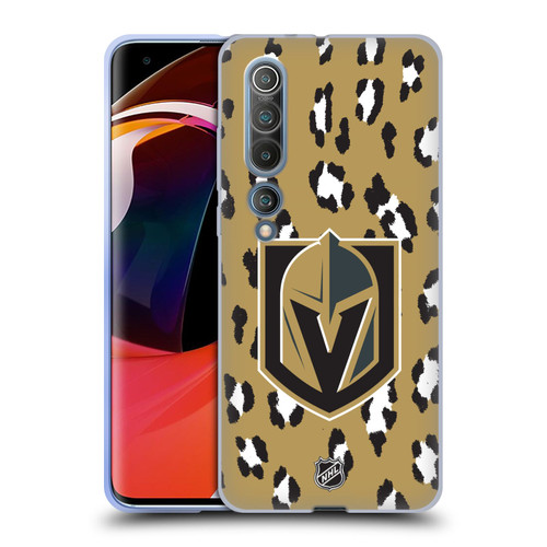 NHL Vegas Golden Knights Leopard Patten Soft Gel Case for Xiaomi Mi 10 5G / Mi 10 Pro 5G