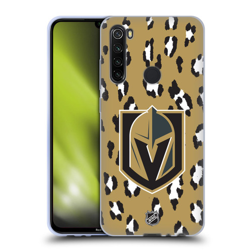 NHL Vegas Golden Knights Leopard Patten Soft Gel Case for Xiaomi Redmi Note 8T