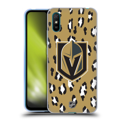 NHL Vegas Golden Knights Leopard Patten Soft Gel Case for Xiaomi Redmi 9A / Redmi 9AT