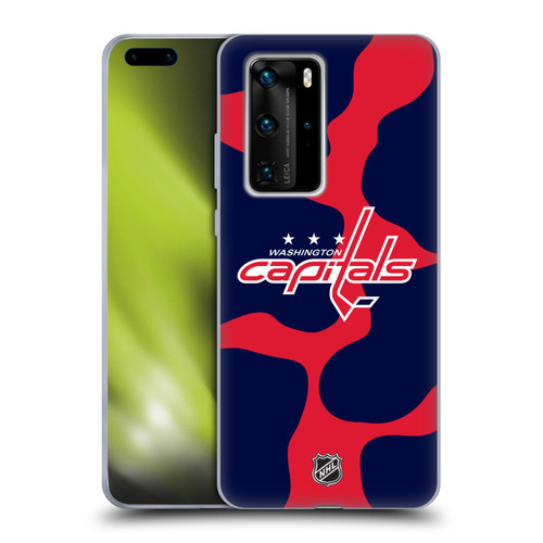 NHL Washington Capitals Cow Pattern Soft Gel Case for Huawei P40 Pro / P40 Pro Plus 5G