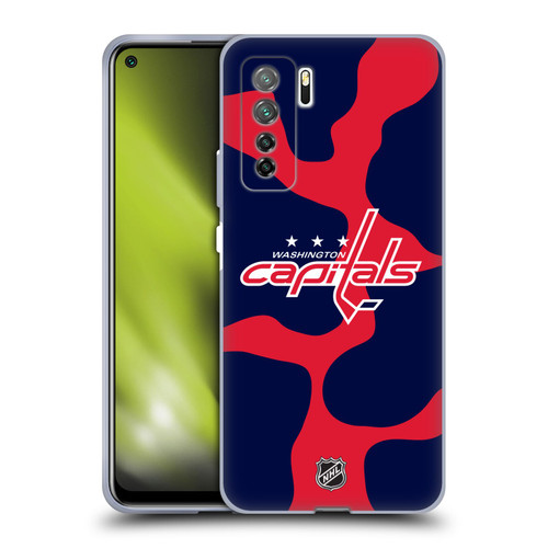 NHL Washington Capitals Cow Pattern Soft Gel Case for Huawei Nova 7 SE/P40 Lite 5G