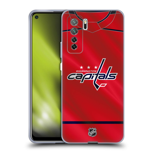 NHL Washington Capitals Jersey Soft Gel Case for Huawei Nova 7 SE/P40 Lite 5G
