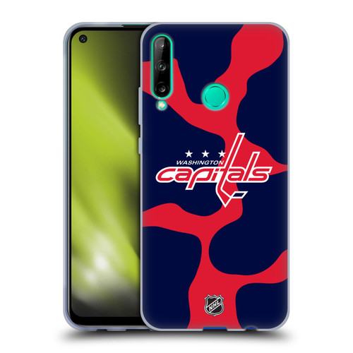 NHL Washington Capitals Cow Pattern Soft Gel Case for Huawei P40 lite E