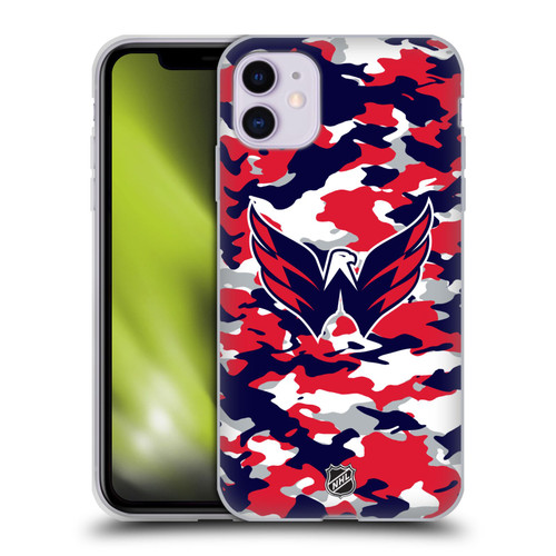 NHL Washington Capitals Camouflage Soft Gel Case for Apple iPhone 11