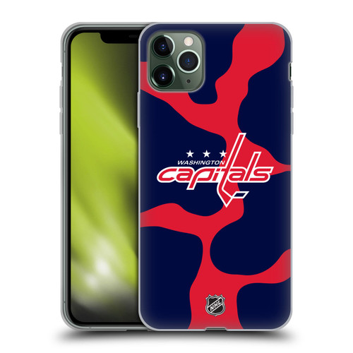 NHL Washington Capitals Cow Pattern Soft Gel Case for Apple iPhone 11 Pro Max