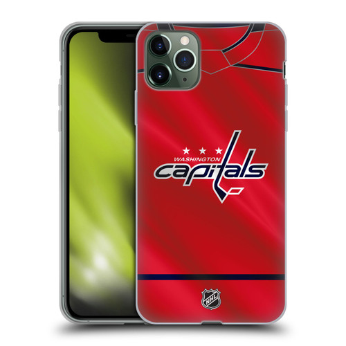 NHL Washington Capitals Jersey Soft Gel Case for Apple iPhone 11 Pro Max