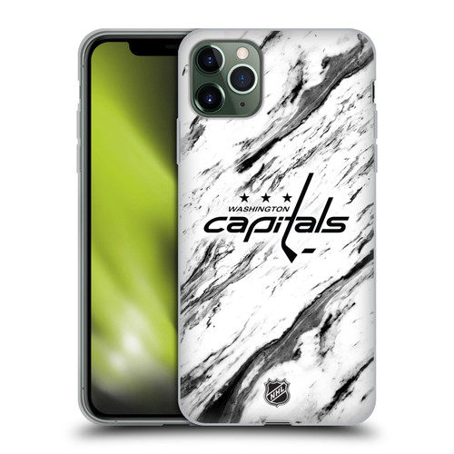 NHL Washington Capitals Marble Soft Gel Case for Apple iPhone 11 Pro Max