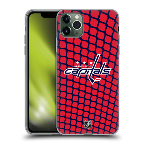 NHL Washington Capitals Net Pattern Soft Gel Case for Apple iPhone 11 Pro Max