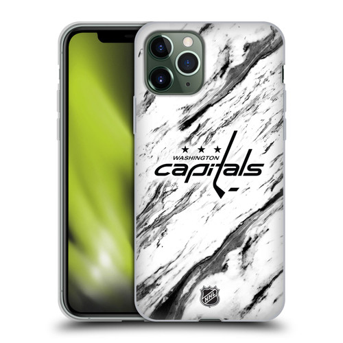 NHL Washington Capitals Marble Soft Gel Case for Apple iPhone 11 Pro