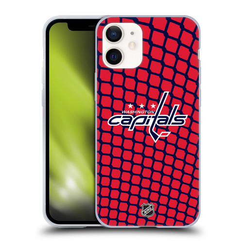 NHL Washington Capitals Net Pattern Soft Gel Case for Apple iPhone 12 Mini