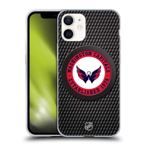 NHL Washington Capitals Puck Texture Soft Gel Case for Apple iPhone 12 Mini