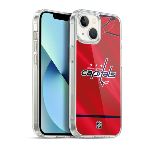 NHL Washington Capitals Jersey Soft Gel Case for Apple iPhone 13
