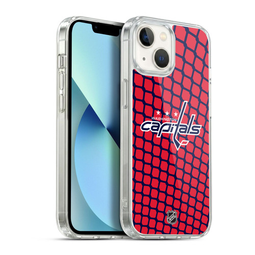 NHL Washington Capitals Net Pattern Soft Gel Case for Apple iPhone 13